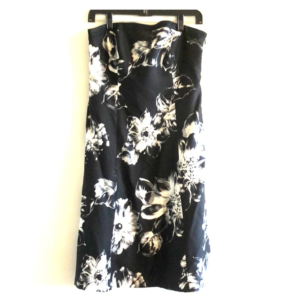 Ann Taylor Strapless, A-Line Midi Cocktail Dress